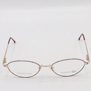 Mens Red Oval Glasses Timex